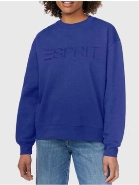 Esprit Men's Crewneck Sweatshirt in Royal Blue